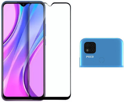 ISAAK Edge To Edge Tempered Glass for POCO C31 Edge to Edge, Full Glue, 11D Tempered Glass And Back Camera Lens Protector (Combo Pack)(Pack of 2)