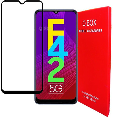 Q Box Edge To Edge Tempered Glass for Samsung Galaxy F42 5G(Pack of 1)