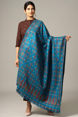 Ravaiyaa - Attitude Is Everything Wool Woven Women Shawl(Dark Green)