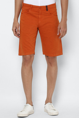 Allen Solly Solid Men Orange Regular Shorts