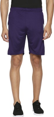 BLACK PANTHER Solid Men Purple Running Shorts