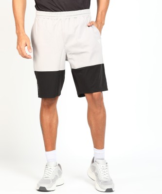 Seven By MS Dhoni Color Block Men Black, Grey Sports Shorts