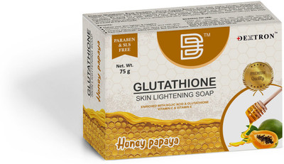 DEXTRON Glutathione Skin Lightening Soap For All Skin Type - Honey Papaya(75 g)