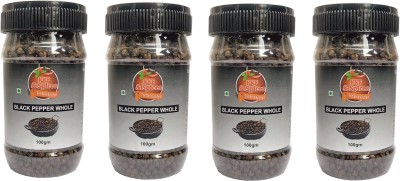 kitchen king food & spices Black Pepper Whole ( Kali Mirch Sabut Pack of Four ) 100 Gm Jar(4 x 100 g)