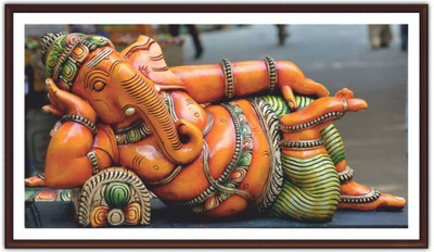 Jump up 45 cm Ganesh ji Self Adhesive Sticker(Pack of 1)