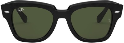 Ray-Ban Retro Square Sunglasses(For Men & Women, Green)