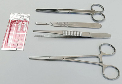 Forgesy Dressing Surgical instruments set Made High Quality Stainless steel Grade 410 with 2 blades Utility Forceps