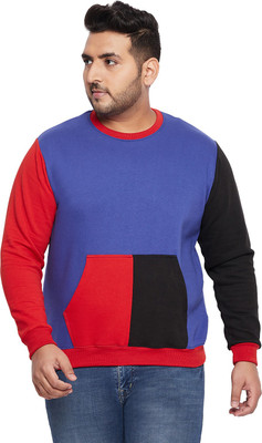 bigbanana Full Sleeve Color Block Men Sweatshirt