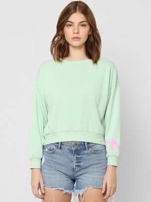 ONLY 3/4th Sleeve Solid Women Sweatshirt