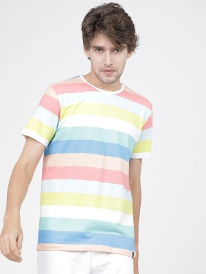 LOCOMOTIVE Colorblock Men Round Neck Multicolor T-Shirt