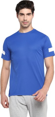 OFF LIMITS Solid Men Round Neck Blue T-Shirt