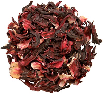 HINDUSVEDA TEA :Hibiscus Tea for High Blood Pressure (400 G - 400 Cups) | Organic Hibiscus Tea Helps Lower The Blood Pressure and Controls Cholesterol Level | Caffeine Free Premium Loose Leaf Hibiscus Tea Used for Iced Tea Cocktails, Mocktail & Syrup| Pack 4*100 Hibiscus Herbal Tea Tin(4 x 100)