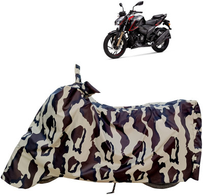 Horseyaart Waterproof Two Wheeler Cover for TVS(Apache RTR 200 4V, Multicolor)
