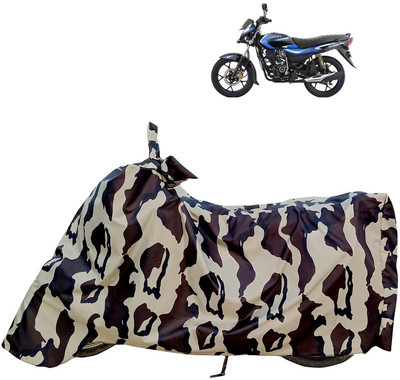 Horseyaart Waterproof Two Wheeler Cover for Bajaj(Platina 110 H-Gear, Brown, Beige)