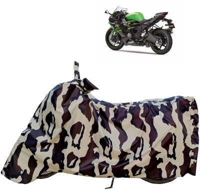 Horseyaart Waterproof Two Wheeler Cover for Kawasaki(Ninja ZX-6R, Multicolor)