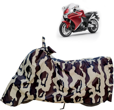 Horseyaart Waterproof Two Wheeler Cover for Honda(VFR 1200F, Multicolor)