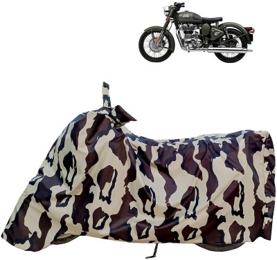 Horseyaart Waterproof Two Wheeler Cover for Royal Enfield(Battle, Multicolor)