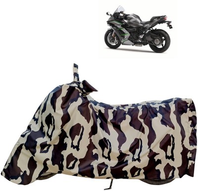 Horseyaart Waterproof Two Wheeler Cover for Kawasaki(Ninja H2, Multicolor)