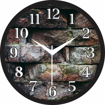 DWC Analog 28 cm X 28 cm Wall Clock(Black, With Glass, Standard)