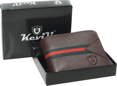 Keviv Men Casual, Formal, Evening/Party Brown Artificial Leather Wallet(5 Card Slots)