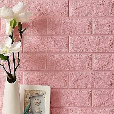 Akshar collection Decorative Pink Wallpaper(70 cm x 77 cm, Pack of 2)