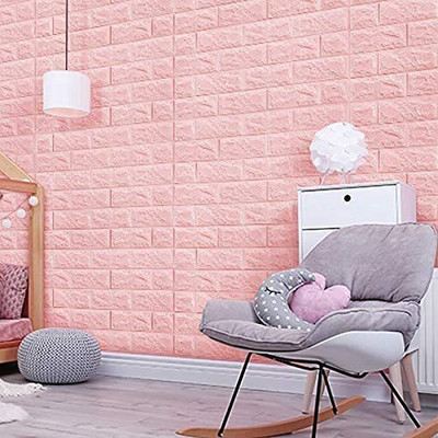 Smef Foils Decorative Pink Wallpaper(L x W: 77 cm x 70 cm)