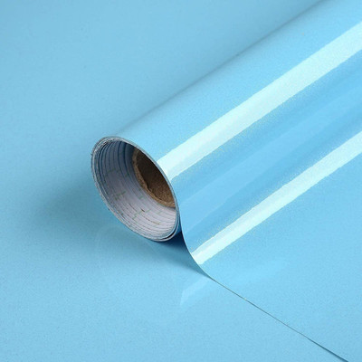 HOME13 Vinyl Decorative Blue Wallpaper(L x W: 60 cm x 305 cm)