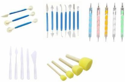 Sabahz Trading 24 PCS SET OF TOOLS USED FOR CLAY MODELING, CRAFTS, CAKE DECORATION AND PAINITNG