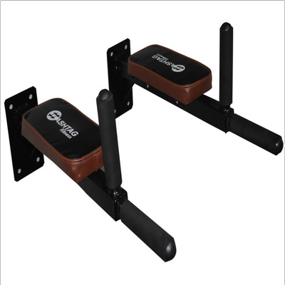 HASHTAG FITNESS Wall mount dips stand Dip Station(Black)
