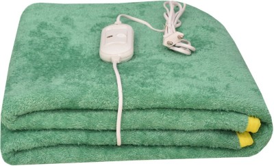 ARCOVA HOME Solid Single Electric Blanket for  Heavy Winter(Polyester, Green)