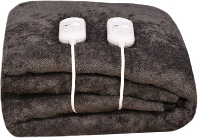 Bhaven Creations Solid Double Electric Blanket for  Heavy Winter(Polyester, Grey)
