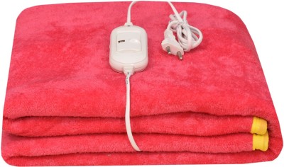 Bhaven Creations Solid Single Electric Blanket for  Heavy Winter(Polyester, Pink)