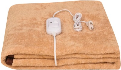 Bhaven Creations Solid Single Electric Blanket for  Heavy Winter(Polyester, Gold)