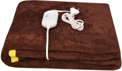 Cozynight Solid Double Electric Blanket for  Heavy Winter(Polyester, Brown)