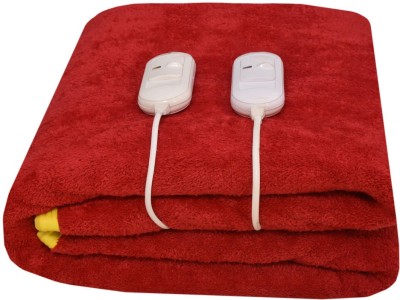ARCOVA HOME Solid Double Electric Blanket for  Heavy Winter(Polyester, Maroon)