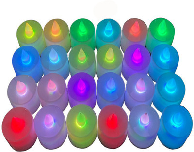 WunderVoX XVI®-236-TG--Flameless Led Tealight Candles Battery Operated Candle(Multicolor, Pack of 24)