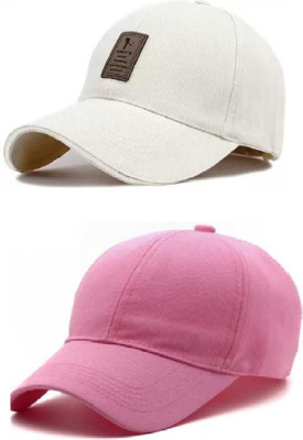 Pramukhraj Enterprise Solid Sports/Regular Cap Cap(Pack of 2)