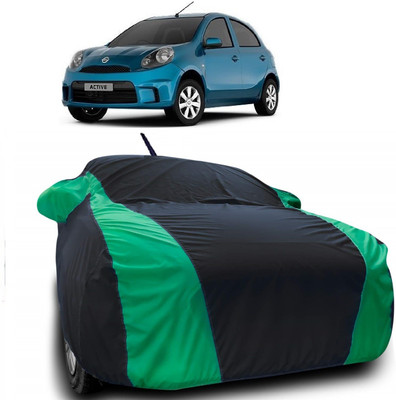 Autoprime Car Cover For Nissan Micra Active (With Mirror Pockets)(Multicolor)