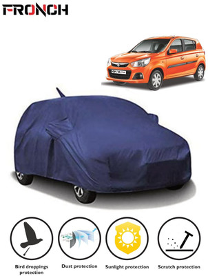 FRONCH Car Cover For Maruti Suzuki Alto K10 (With Mirror Pockets)(Blue)