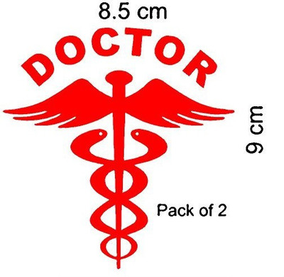 RUDRANSH Sticker & Decal for Car & Bike(Red)