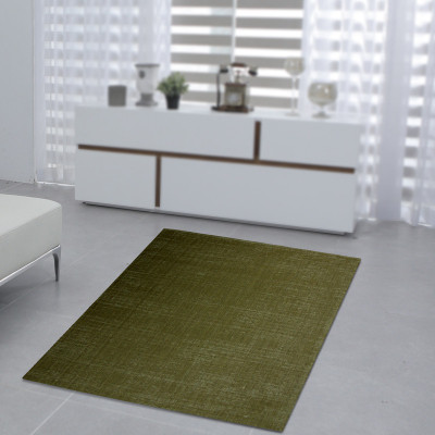 Village Weavers Green Wool Carpet(5 ft,  X 8 ft, Rectangle)