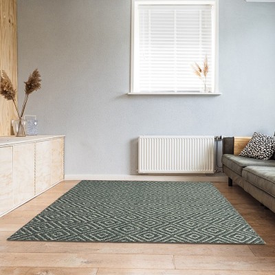 Village Weavers Grey Wool Carpet(5 ft,  X 8 ft, Rectangle)