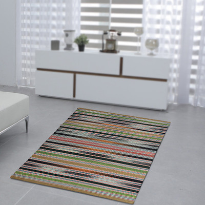 Village Weavers Multicolor Wool Dhurrie(5 ft,  X 8 ft, Rectangle)