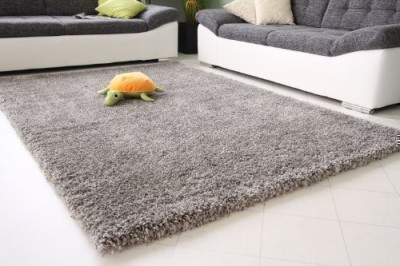 GOOD PRICE Silver Polyester Carpet(3 ft,  X 5 ft, Rectangle)