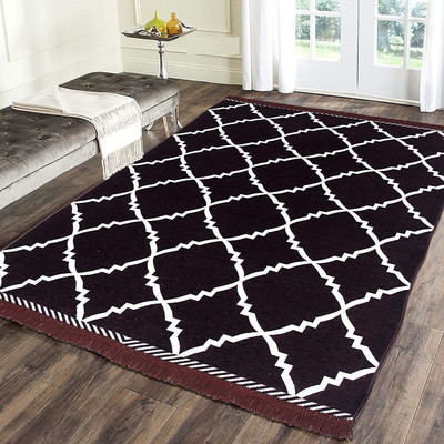 Linen Basics Brown Chenille Runner(5 ft,  X 7 ft, Rectangle)