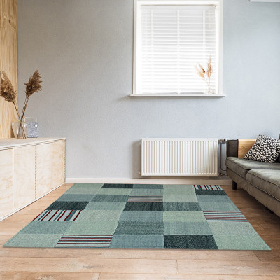 Village Weavers Multicolor Wool Carpet(5 ft,  X 8 ft, Rectangle)