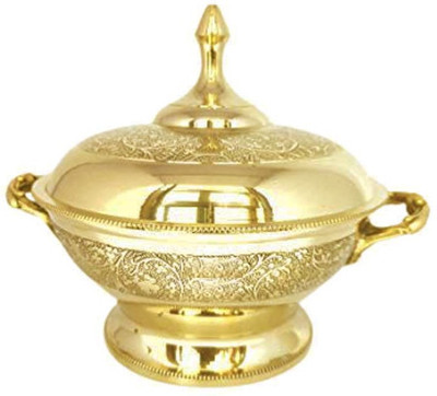 Namo International Brass Mughal Design Serving Donga Large/Home Décor Serve Casserole(800 ml)