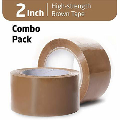 PK Packaging Hub Single sided Handheld Cello Tape (Manual)(Set of 2, Brown)