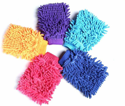 Philomena Microfiber Vehicle Washing  Hand Glove(Pack Of 5)