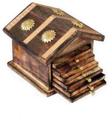 laraib Rectangle Reversible Wood Coaster Set(Pack of 6)